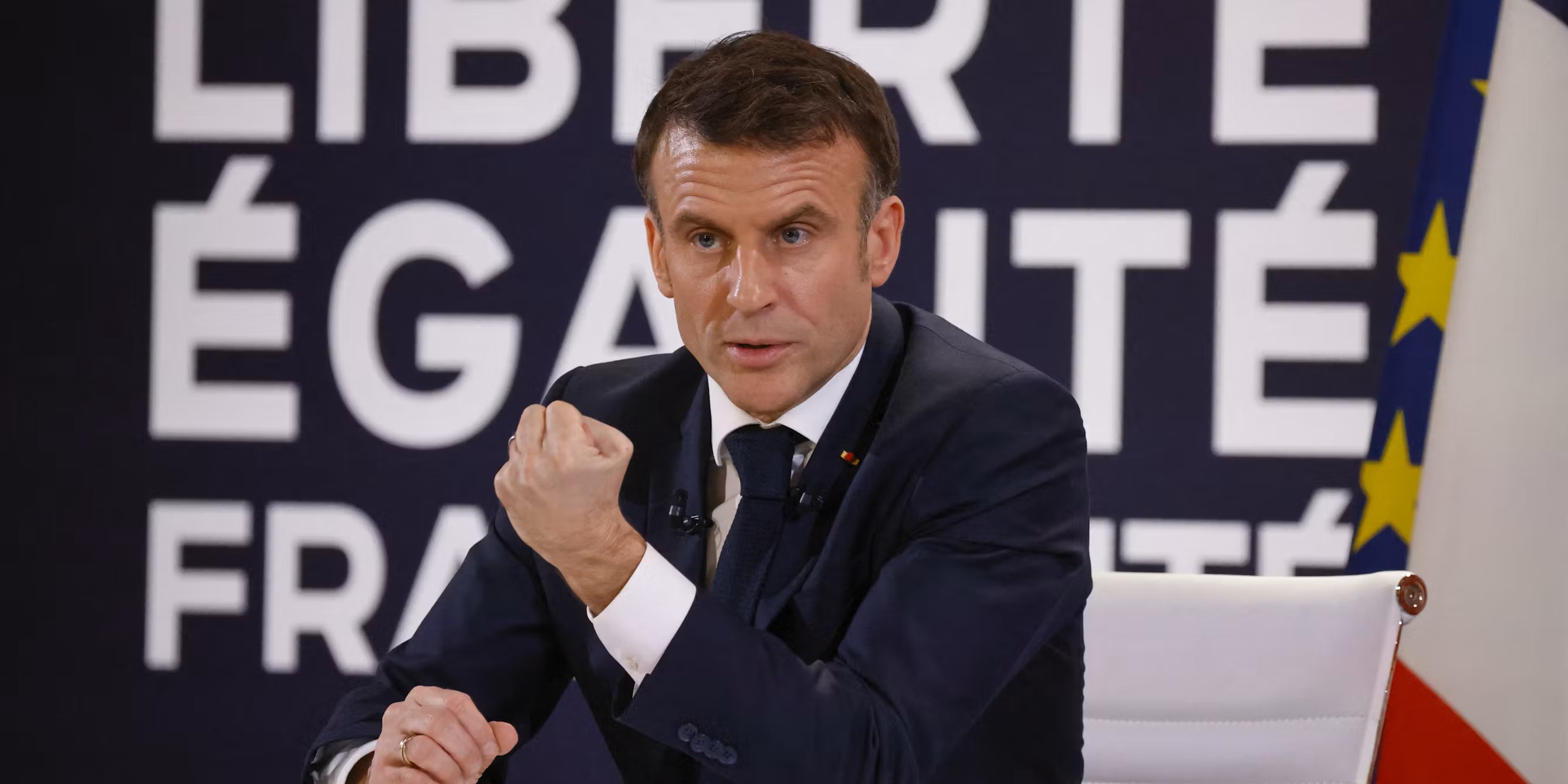 Emmanuel Macron en conférence de presse 