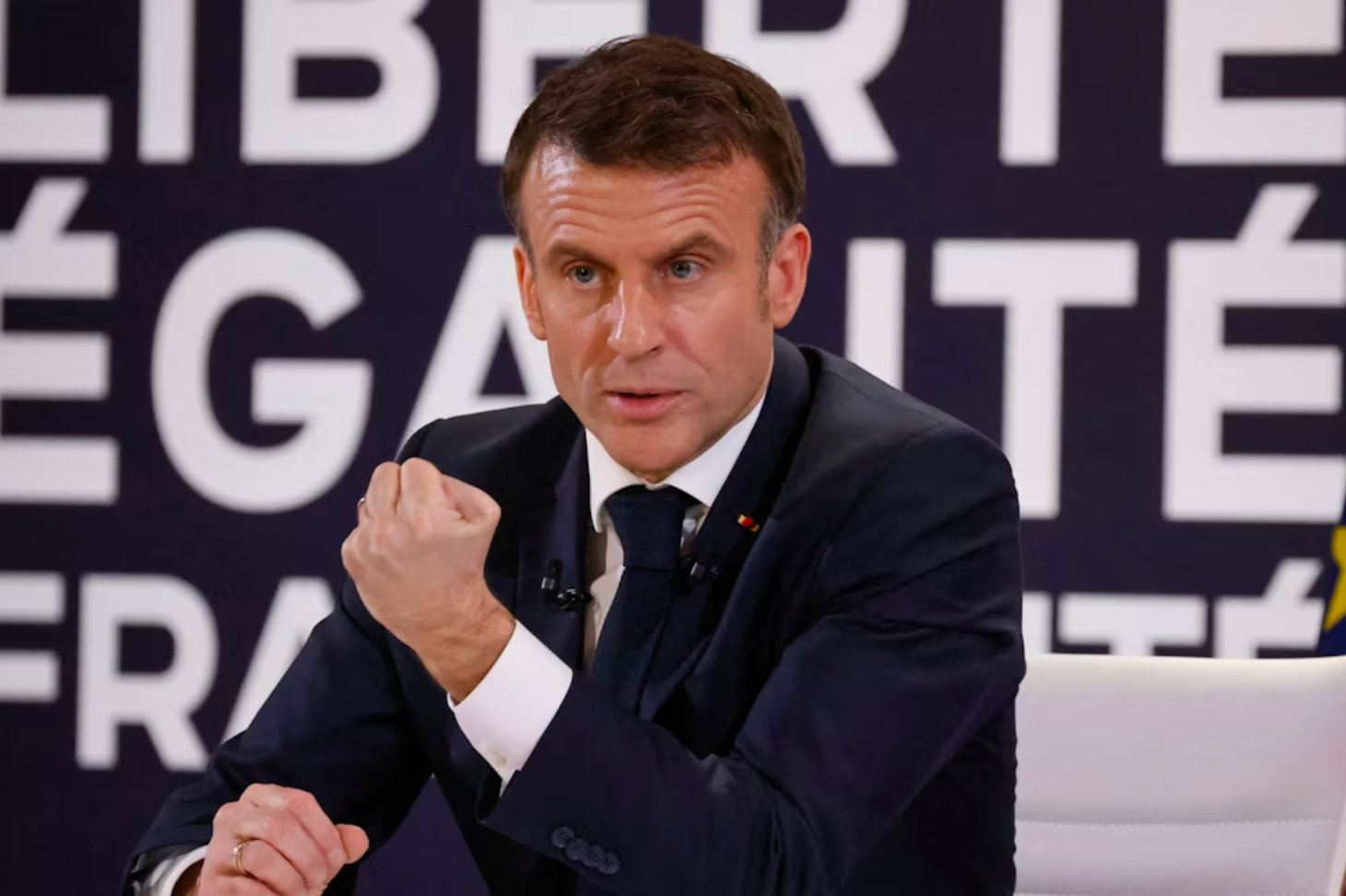 Emmanuel Macron en conférence de presse 