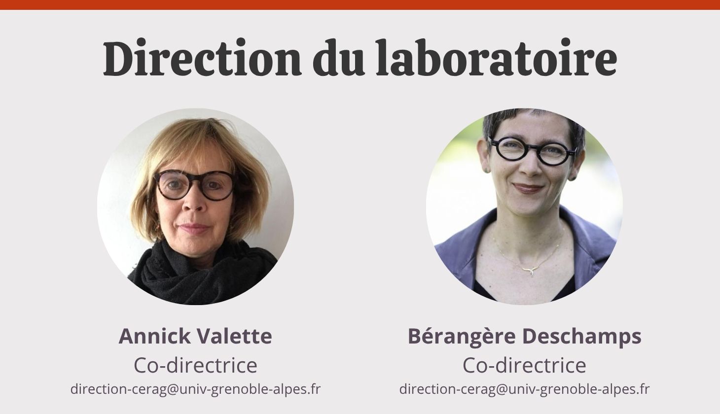 Direction du laboratoire
